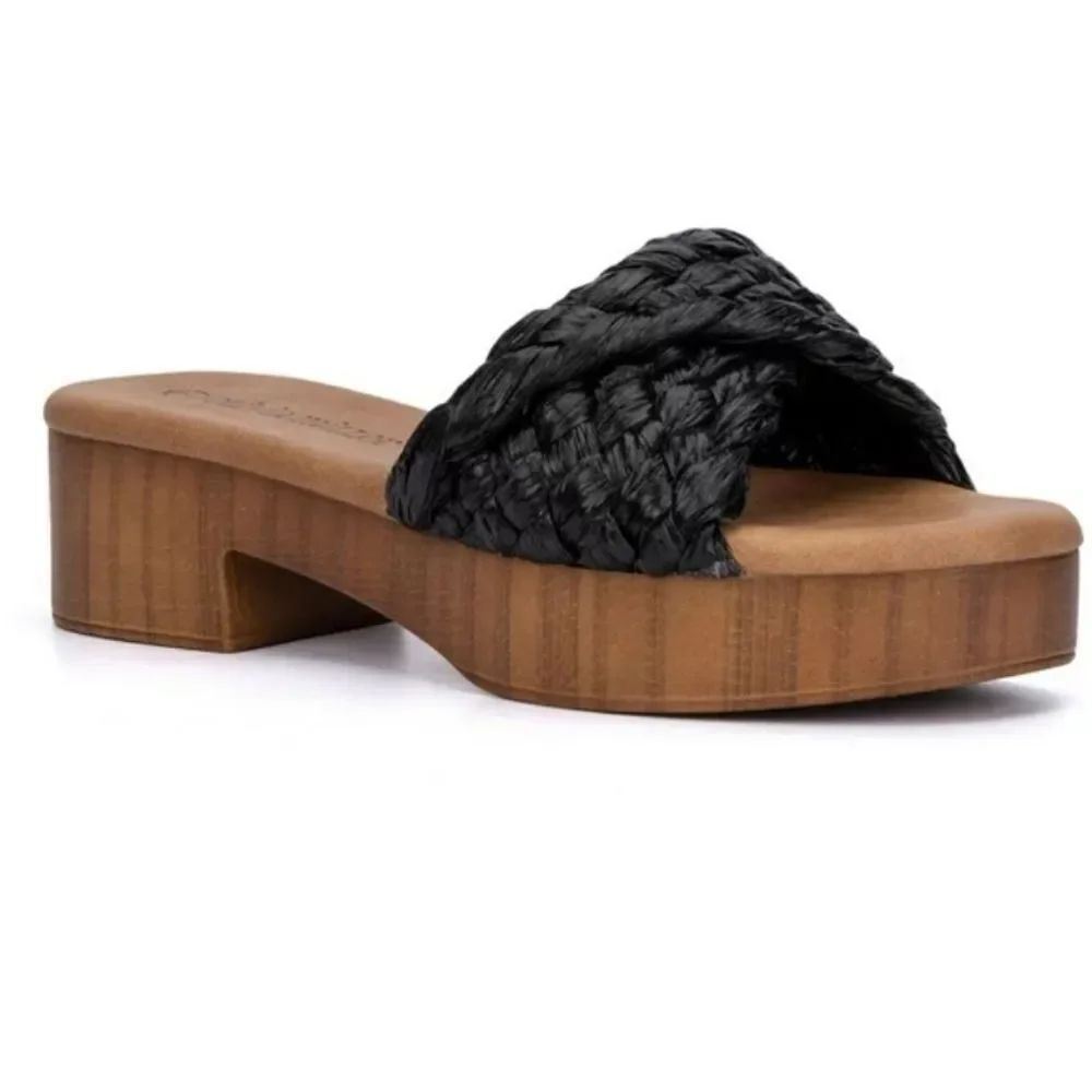 COPY - BRAND NEW OLIVIA MILLER LOW BLOCK-HEEL BRAIDED SANDAL